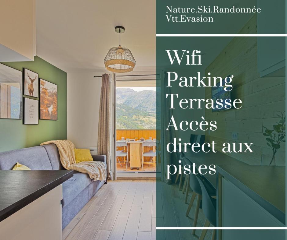 Studio De Charme Avec Vue Sur Le Val D'Allos, Parking Et Wifi Gratuit Bagian luar foto